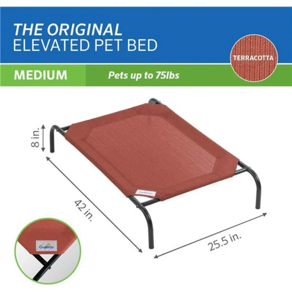 The Original Cooling Elevated Dog Bed, Indoor and Outdoor, Medium, Terracotta